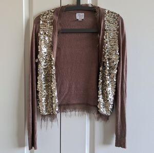 John & Jenn Sequined Cardigan EUC